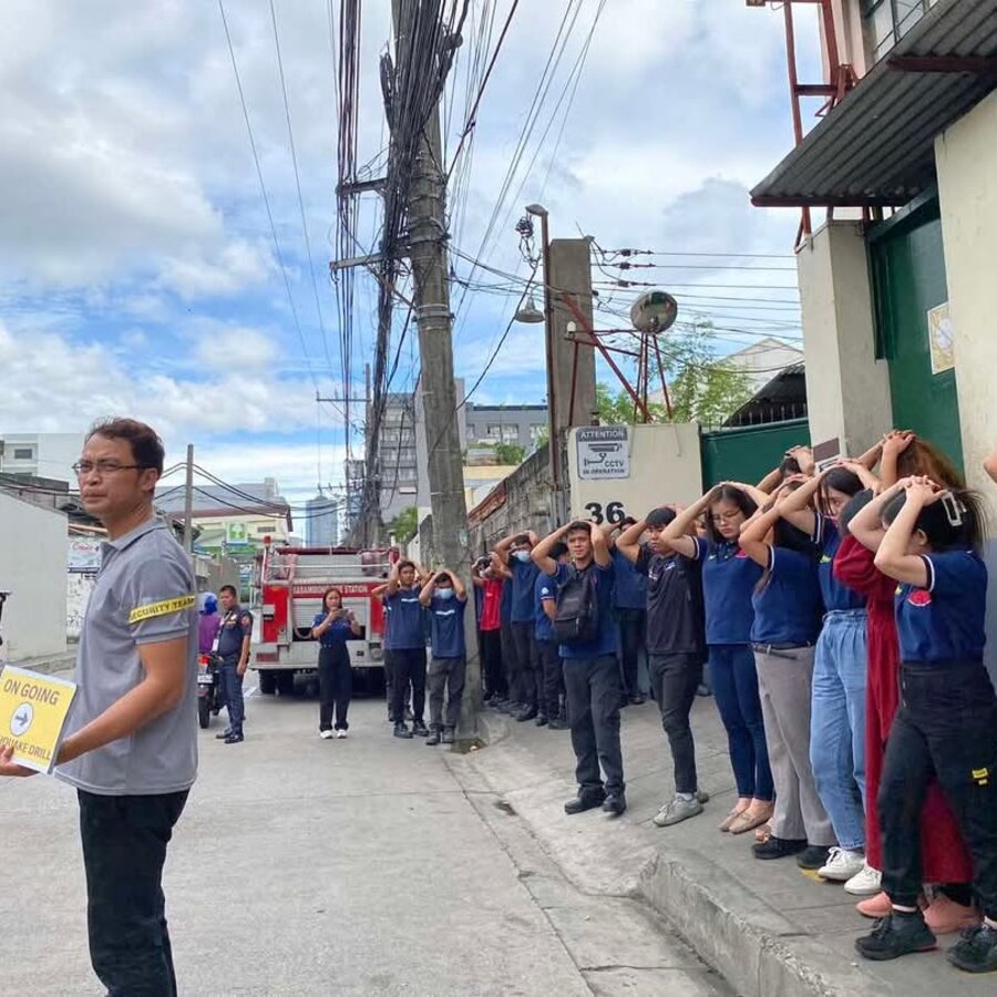 Earthquake Drill training session